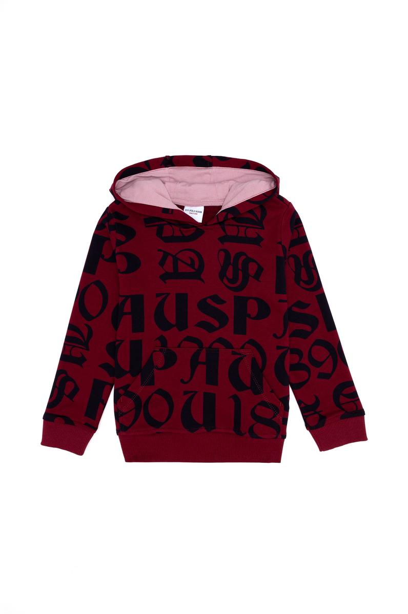 Çocuk Vişne Kapüşonlu Sweatshirt