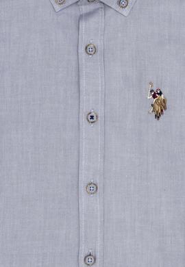 Erkek Çocuk Gri Uzun Kollu Basic Gömlek - 50254280073