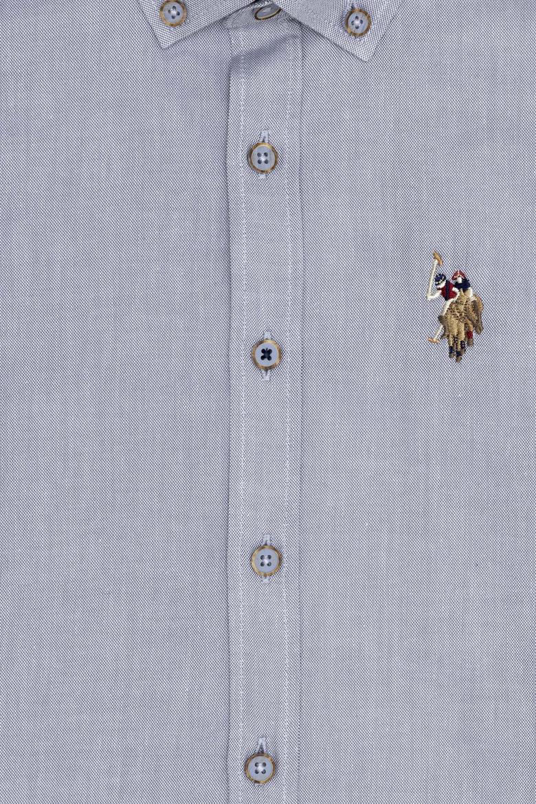 Erkek Çocuk Gri Uzun Kollu Basic Gömlek - 50254280073