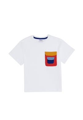 Çocuk Beyaz Bisiklet Yaka Tişört - 50247017004