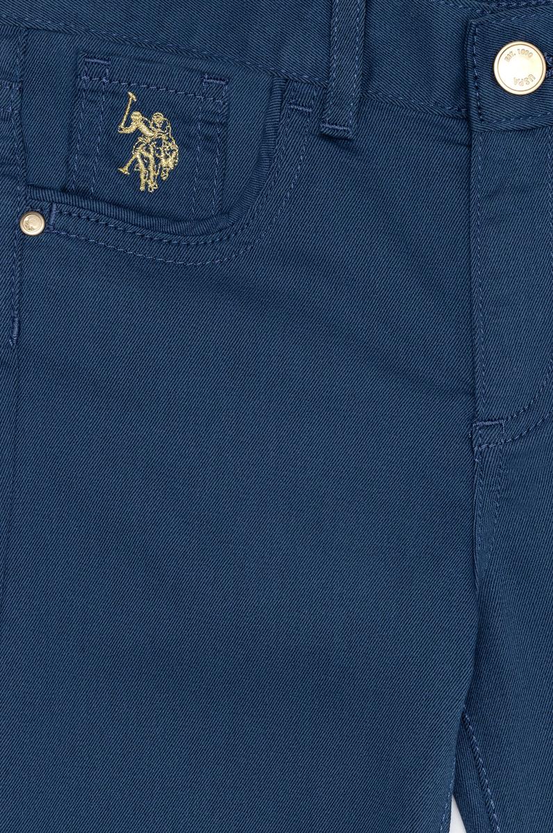 Kız Çocuk İndigo Kanvas Pantolon