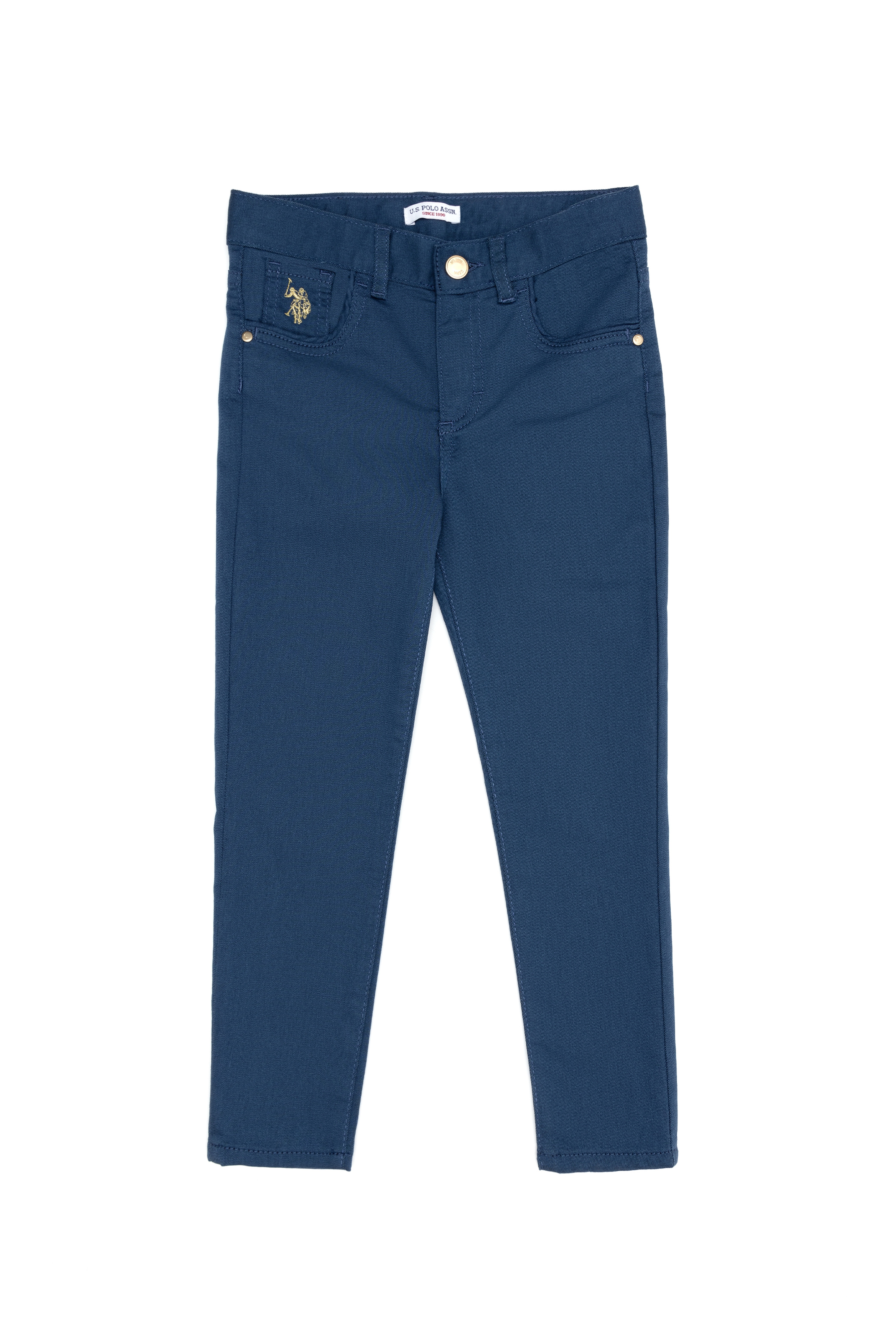 Kız Çocuk İndigo Kanvas Pantolon - Image 3