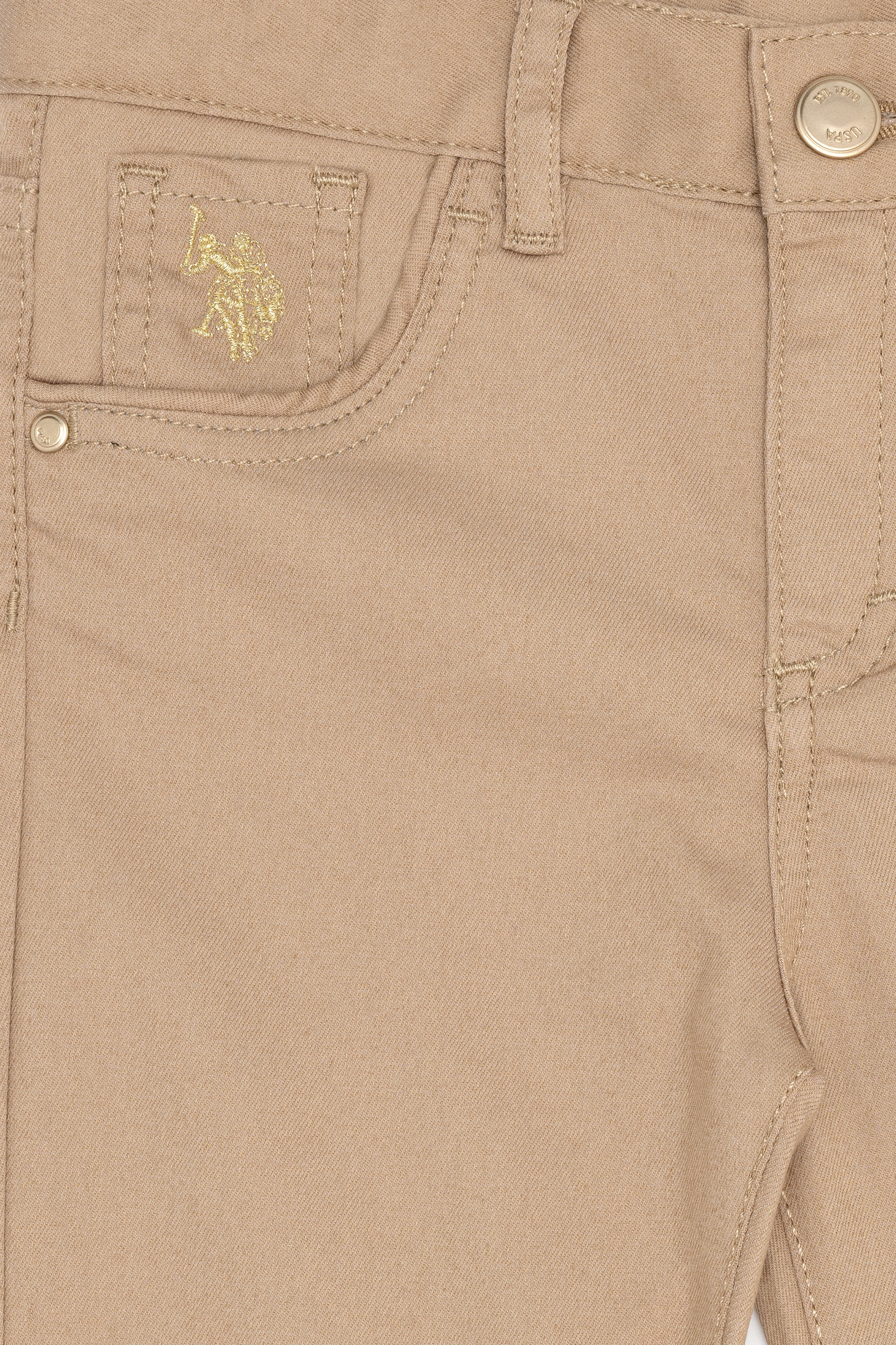 Kız Çocuk Camel Kanvas Pantolon