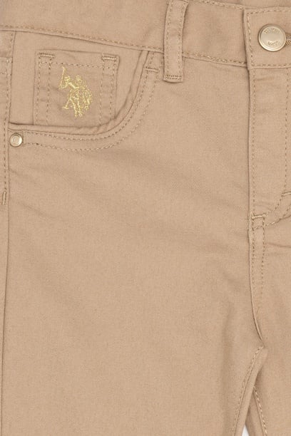 Kız Çocuk Camel Kanvas Pantolon
