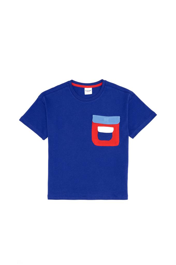 Çocuk Mavi Bisiklet Yaka Tişört