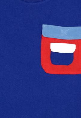 Çocuk Mavi Bisiklet Yaka Tişört - 50247017037