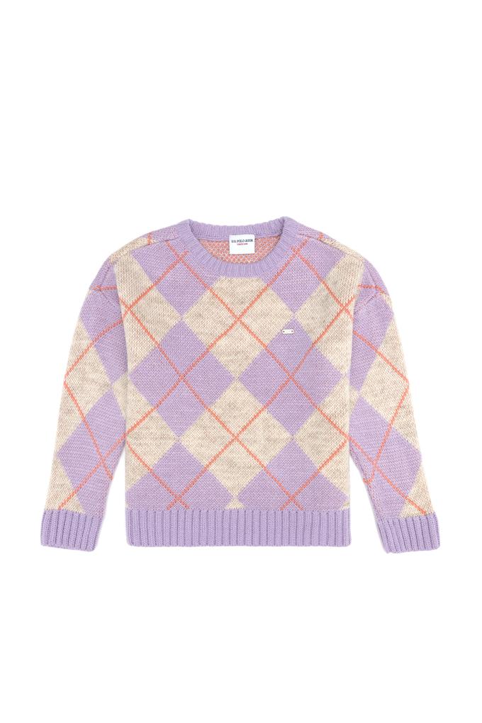 Kız Çocuk Lila Kazak