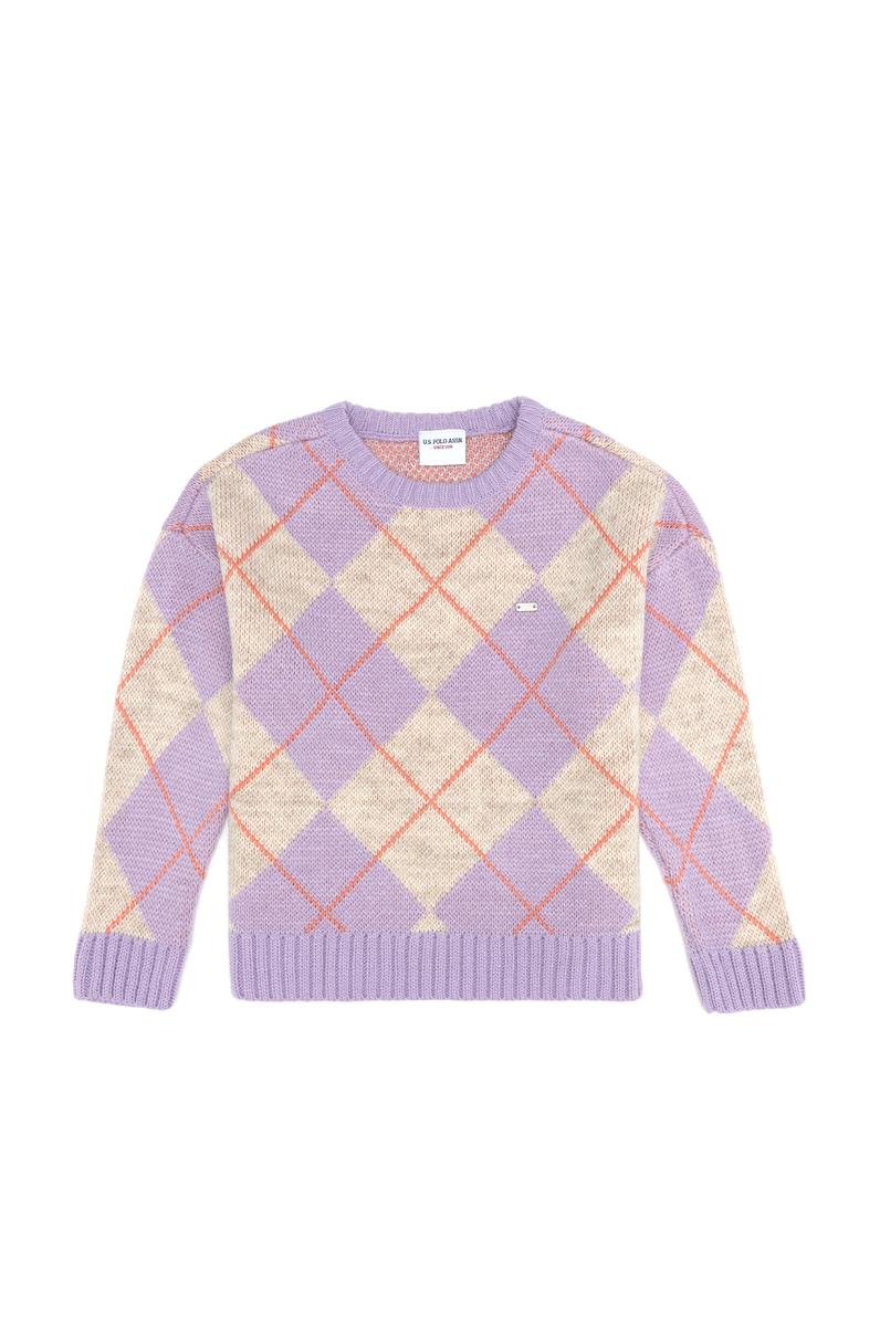 Kız Çocuk Lila Kazak