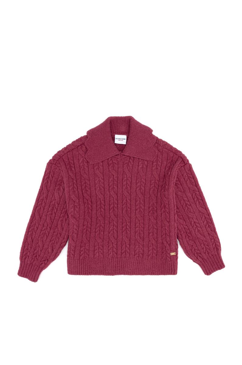 Kız Çocuk Manolya Bebe Yaka Kazak