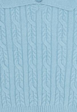 Kız Çocuk Mavi Bebe Yaka Kazak - 50254139022