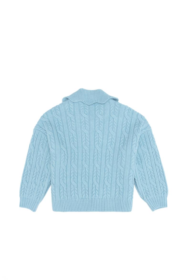 Kız Çocuk Mavi Bebe Yaka Kazak - 50254139022