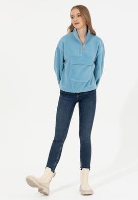 Kadın Mavi Sweatshirt - 50254449018