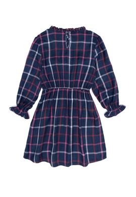 Kız Çocuk Lacivert Dokuma Elbise - 50253788003