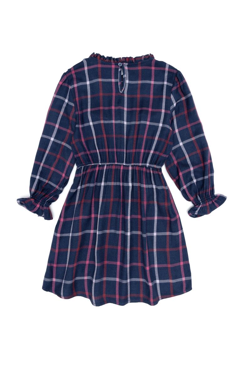 Kız Çocuk Lacivert Dokuma Elbise - 50253788003