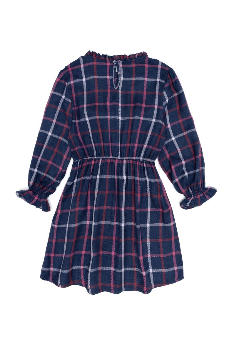 Kız Çocuk Lacivert Dokuma Elbise