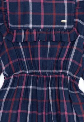 Kız Çocuk Lacivert Dokuma Elbise - 50253788003