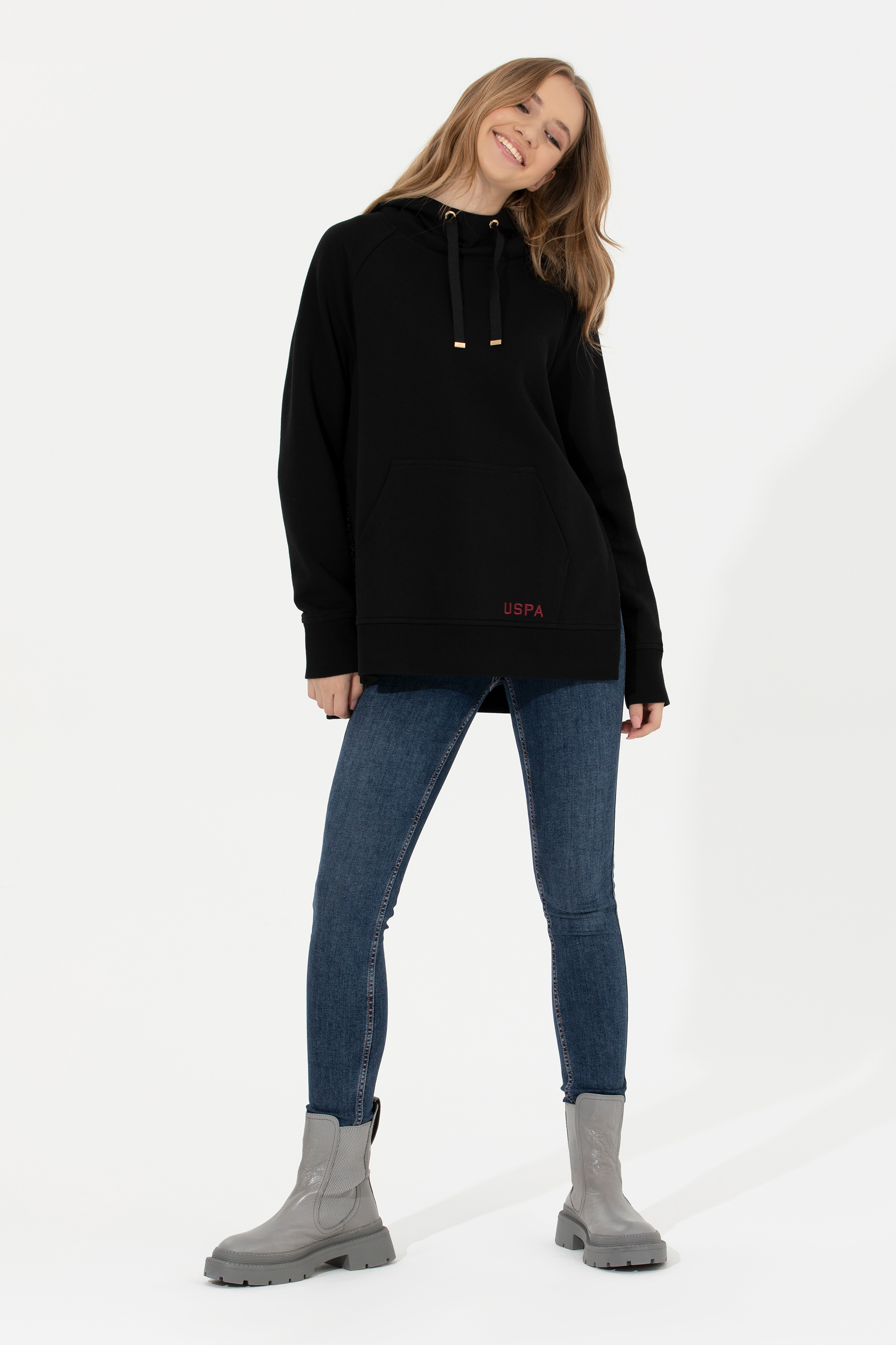 Kadın Siyah Sweatshirt - Image 1