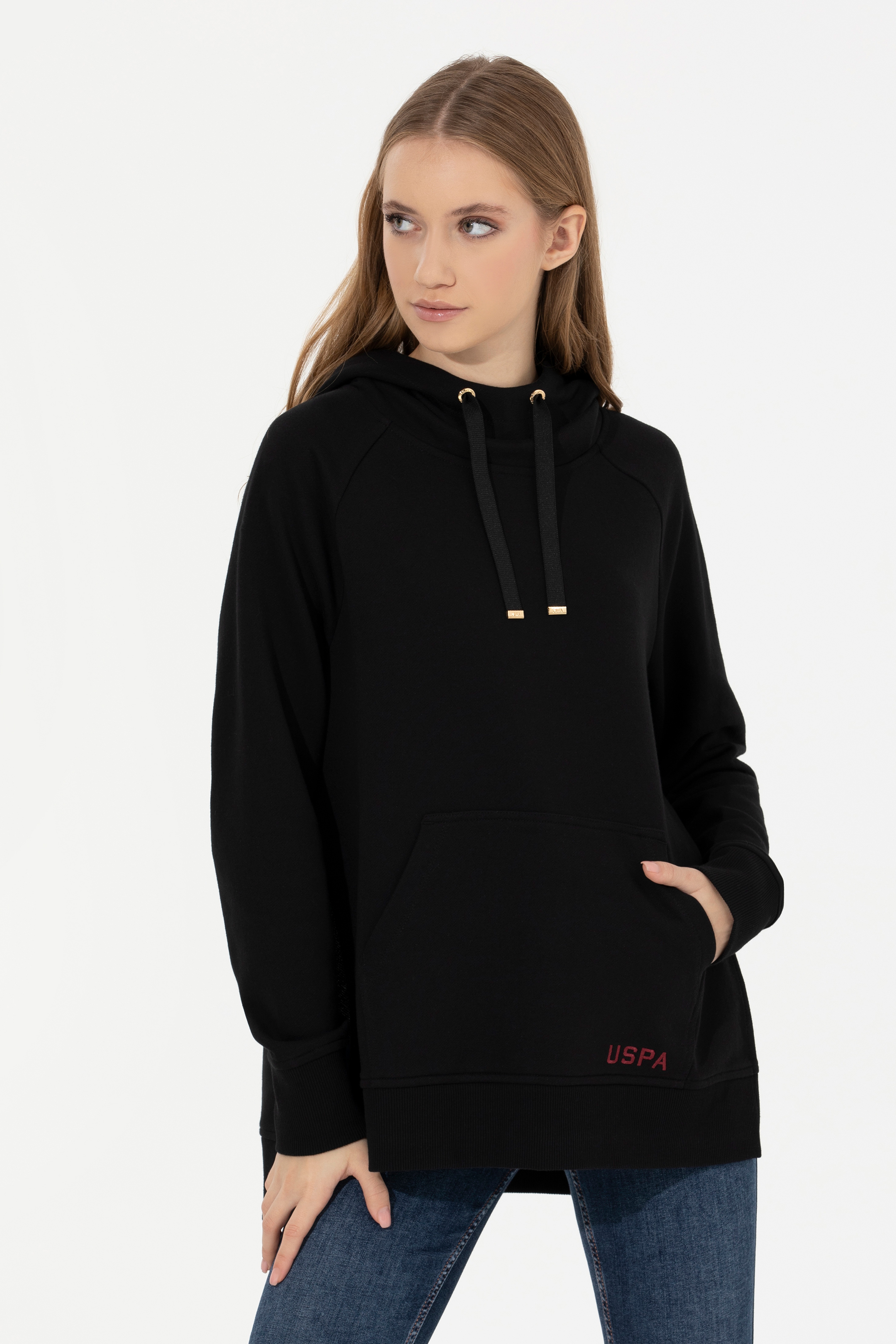 Kadın Siyah Sweatshirt - Image 2