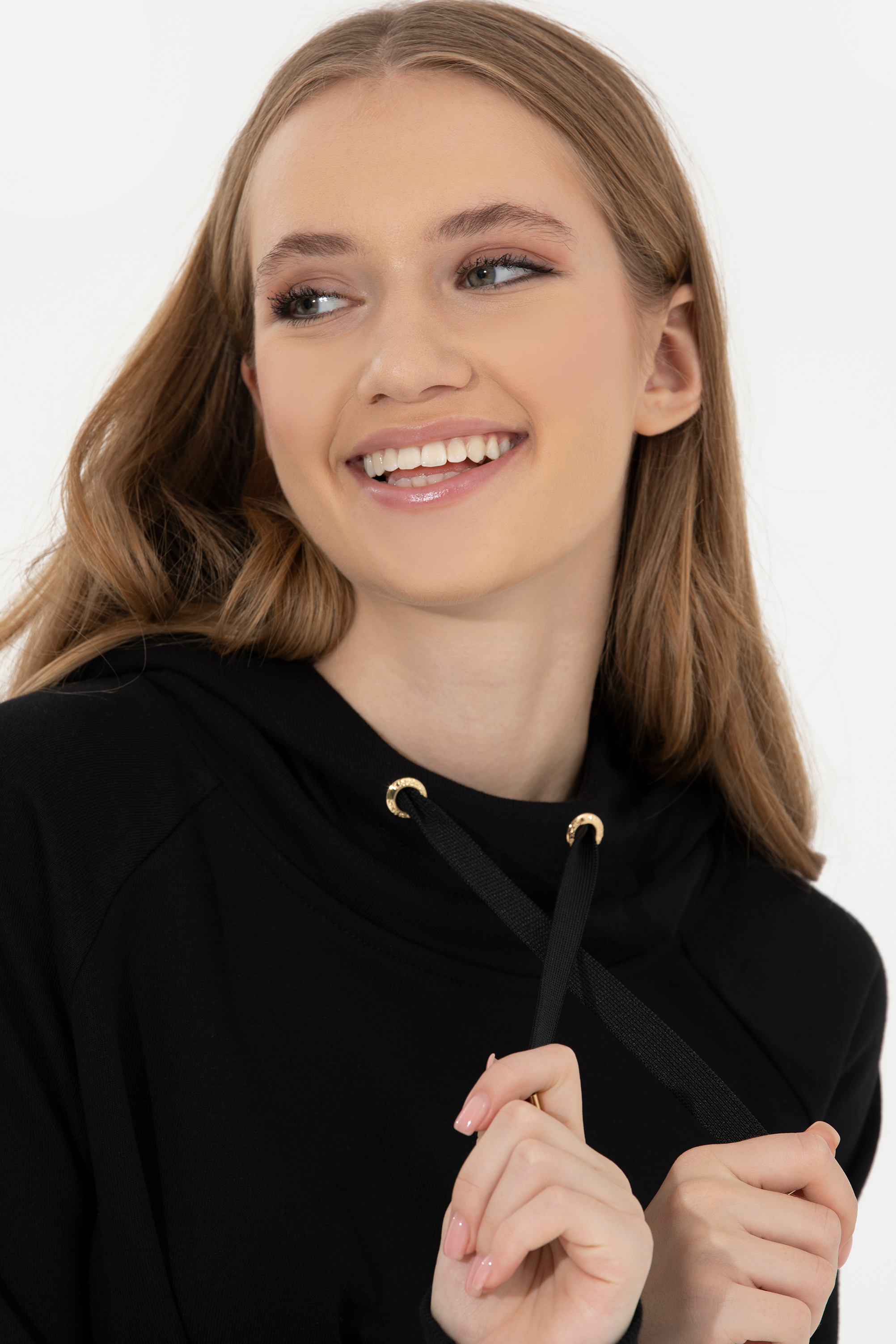 Kadın Siyah Sweatshirt - Image 3