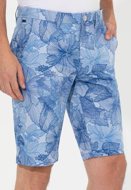 Erkek Mavi Dokuma Bermuda Capri - 50198882009