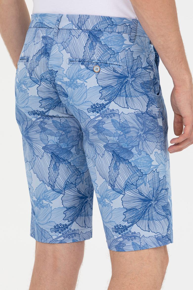 Erkek Mavi Dokuma Bermuda Capri - 50198882009