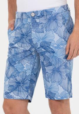 Erkek Mavi Dokuma Bermuda Capri - 50198882009