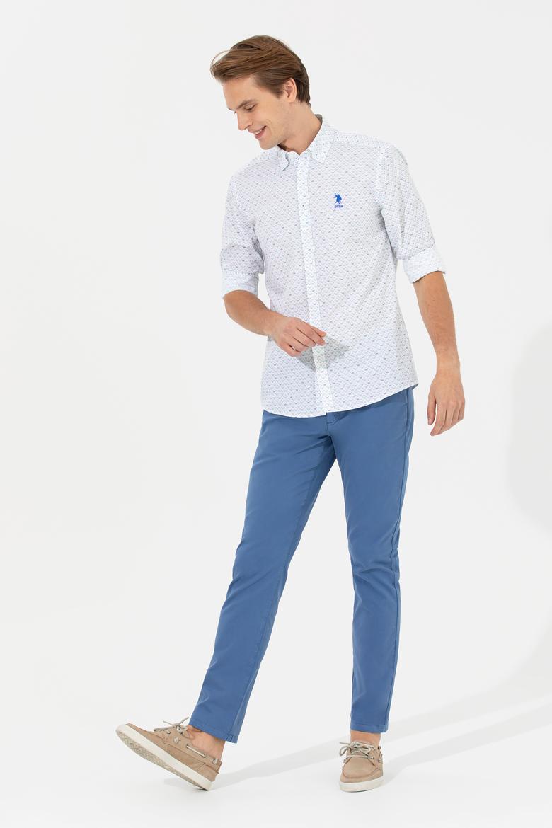 Erkek İndigo Kanvas Pantolon