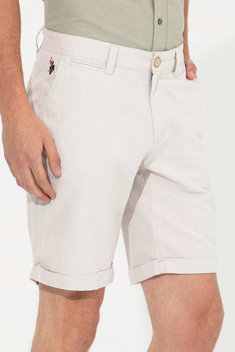 Erkek Gri Dokuma Bermuda Capri - 50198873040