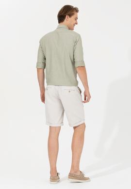 Erkek Gri Dokuma Bermuda Capri - 50198873040