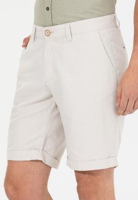 Erkek Gri Dokuma Bermuda Capri - 50198873040