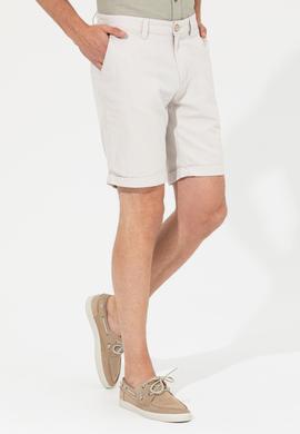 Erkek Gri Dokuma Bermuda Capri - 50198873040