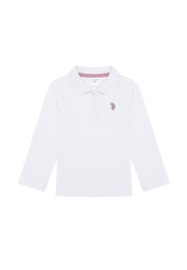 Kız Bebek Beyaz Basic Polo Yaka Sweatshirt - 50261170058