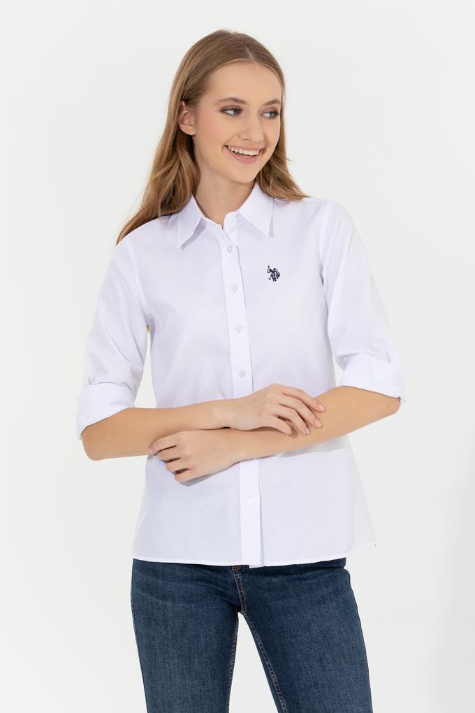 Kadın Beyaz Uzun Kollu Basic Gömlek