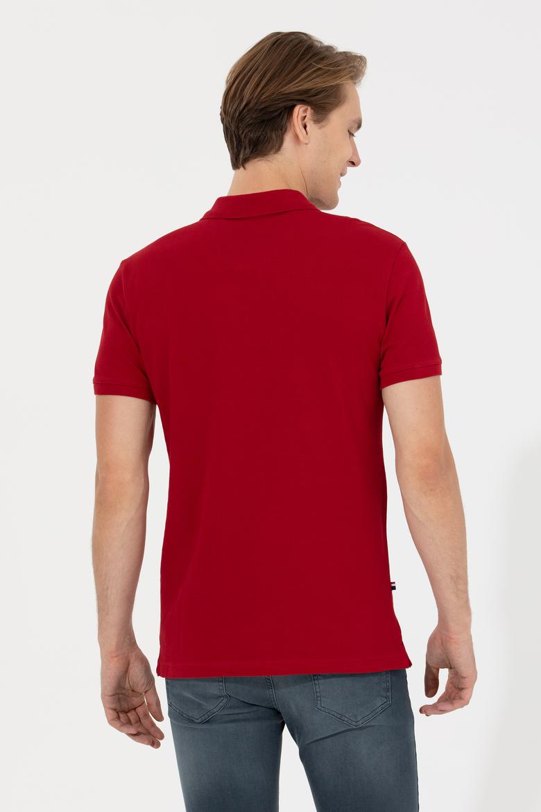 Erkek Bordo Basic Polo Yaka Tişört - 50249153050
