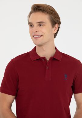 Erkek Plum Polo Yaka Basic T-Shirt - 50249153400