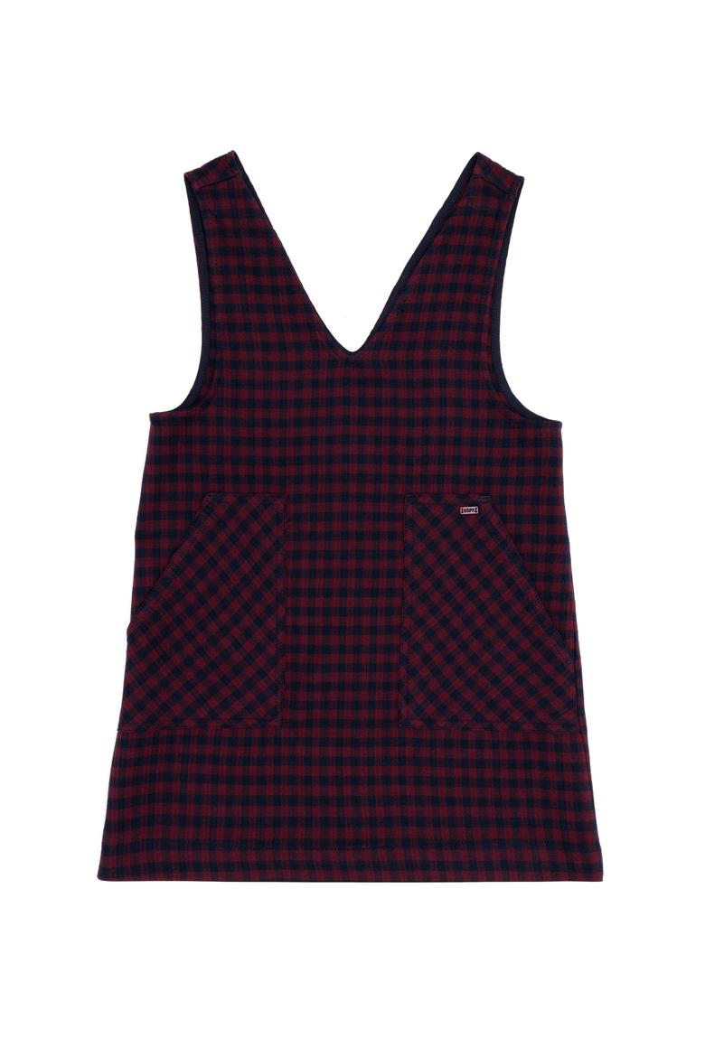 Kız Çocuk Lacivert Dokuma Elbise - 50252824002