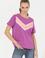 Kadın Menekşe Bisiklet Yaka Tişört
