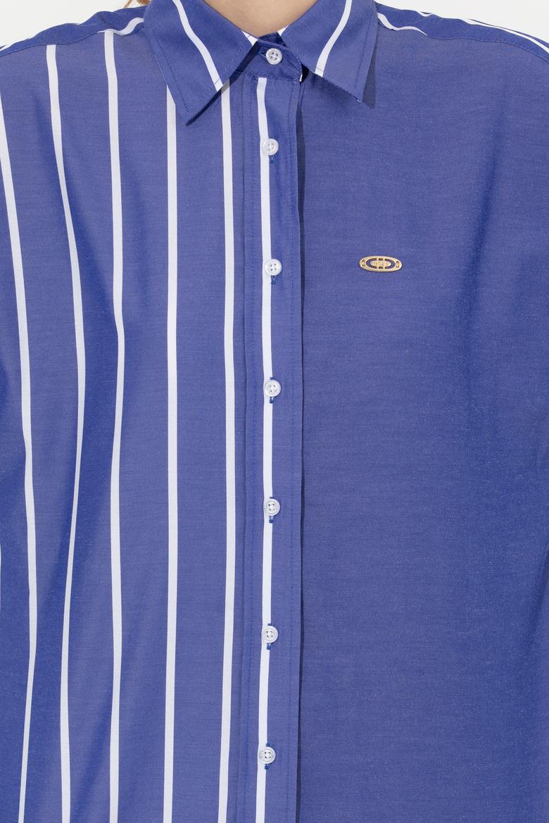 Kadın Mavi Uzun Kollu Gömlek - 50254560003