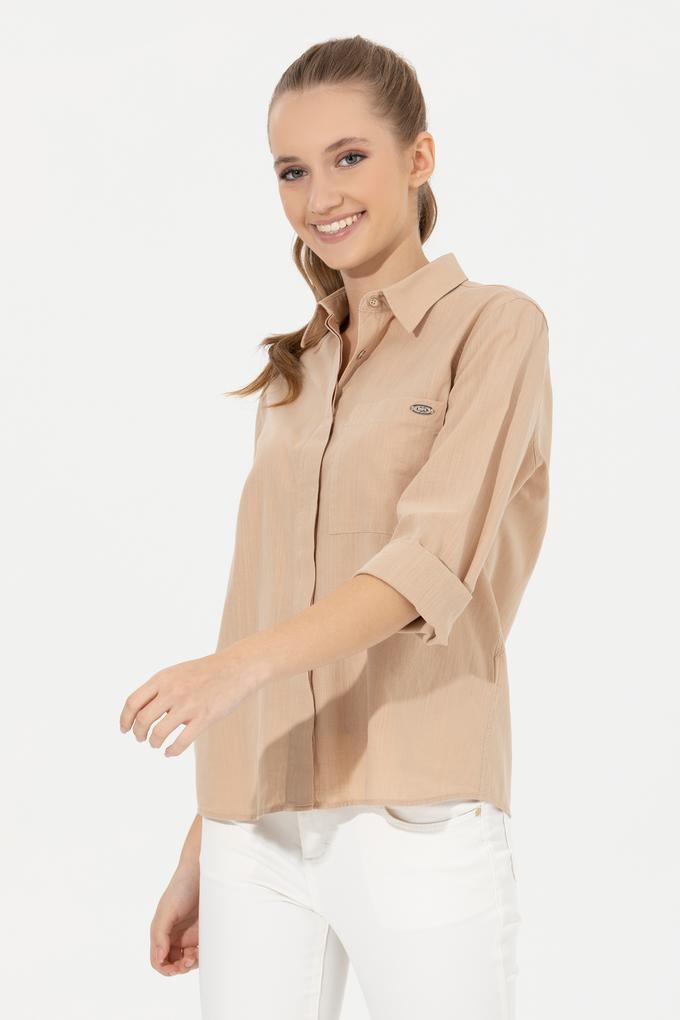 Kadın Kum Uzun Kollu Gömlek