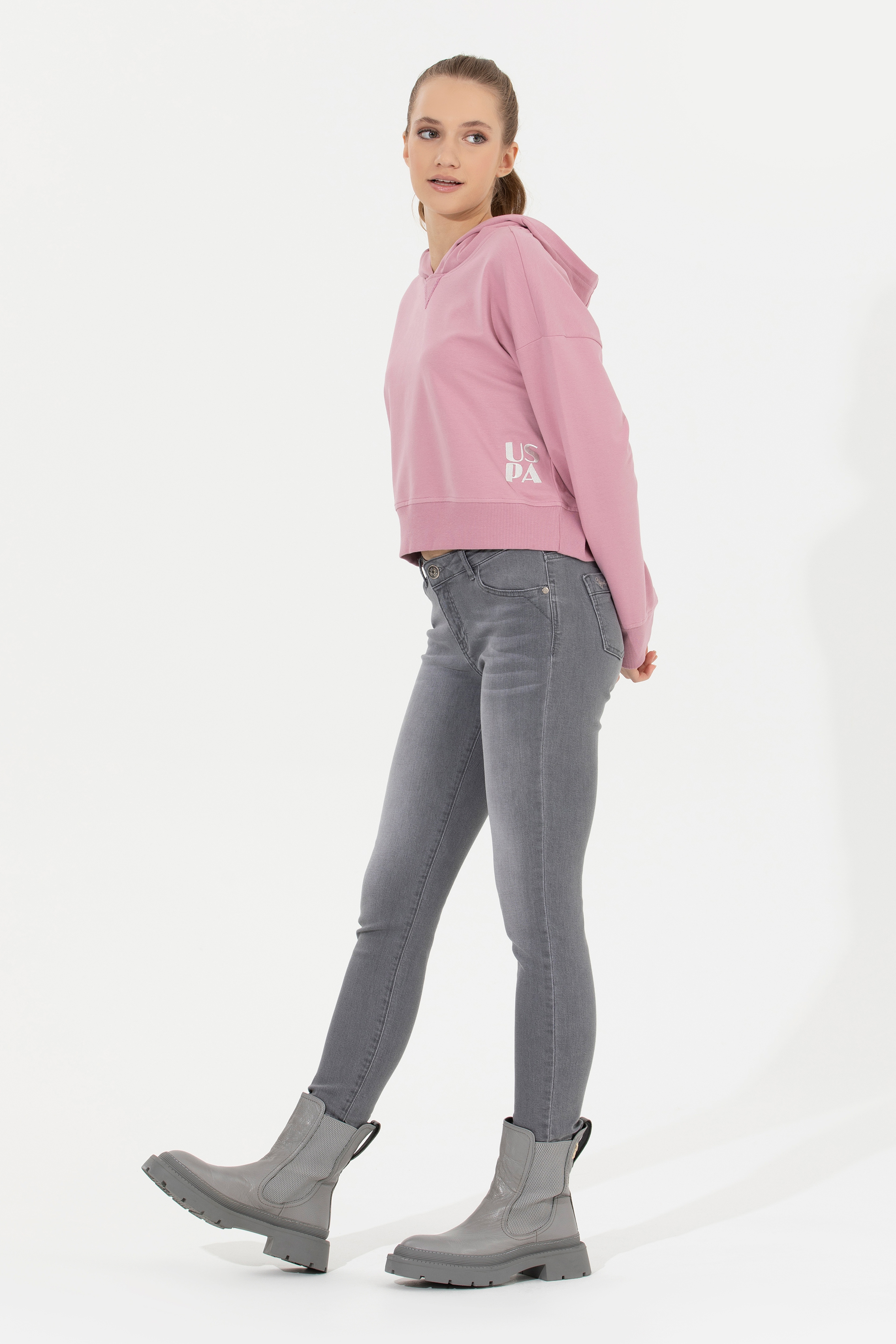Kadın Manolya Kapüşonlu Sweatshirt