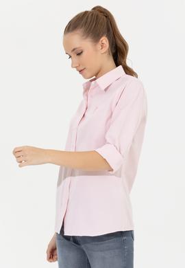 Kadın Pembe Gömlek Uzunkol - 50254557015