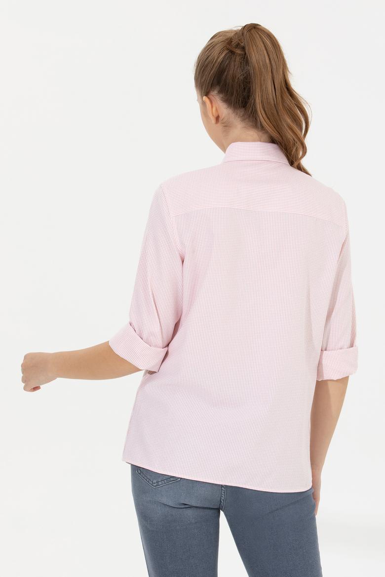 Kadın Pembe Gömlek Uzunkol - 50254557015