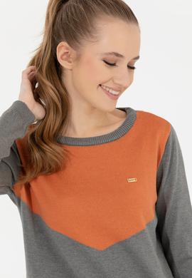 Kadın Gri Melanj Kazak - 50253070011