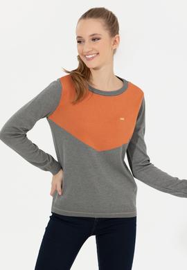 Kadın Gri Melanj Kazak - 50253070011