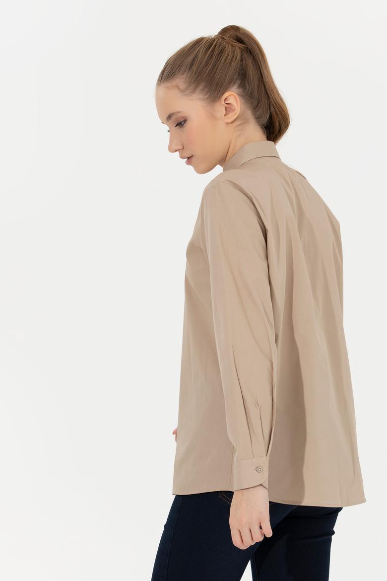 Kadın Taş Uzun Kollu Gömlek - 50262276036