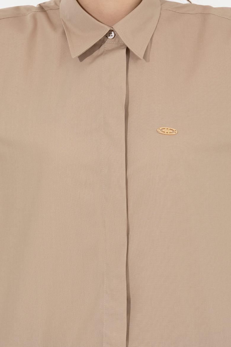 Kadın Taş Uzun Kollu Gömlek - 50262276036