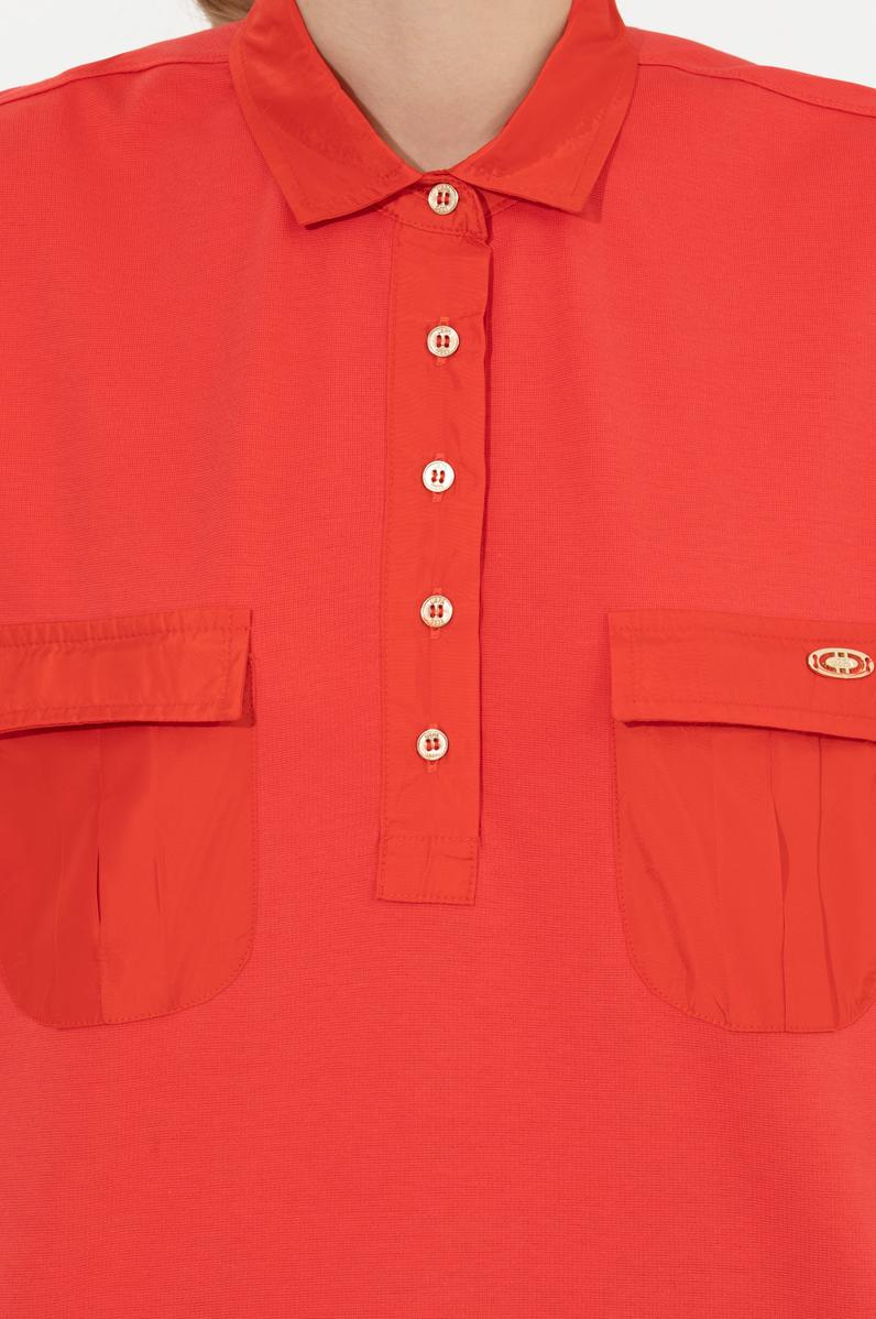 Kadın Kırmızı Polo Yaka Tişört