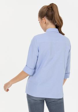 Kadın Açık Mavi Gömlek Uzunkol - 50254557006