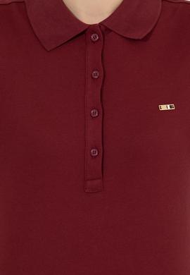 Kadın Vİşne Basic Polo Yaka Sweatshirt - 50261237062