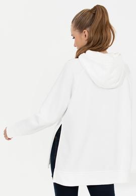 Kadın Ekru Kapüşonlu Sweatshirt - 50260879004